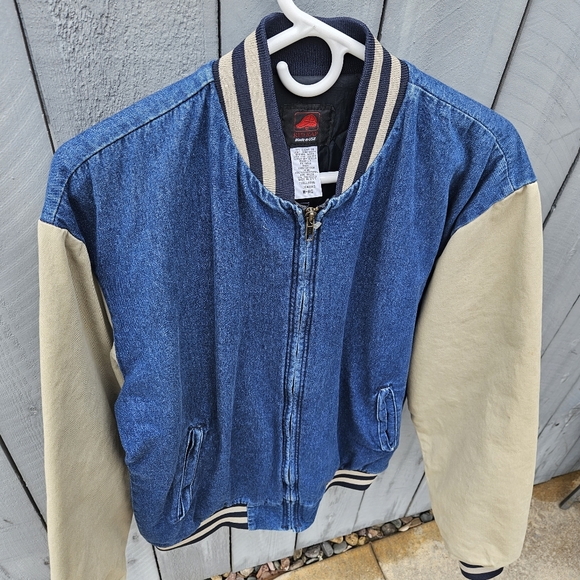 New Vintage Red Kap Made In Usa Inner Quilting Denim Bomber Jacket - Picture 3 of 7